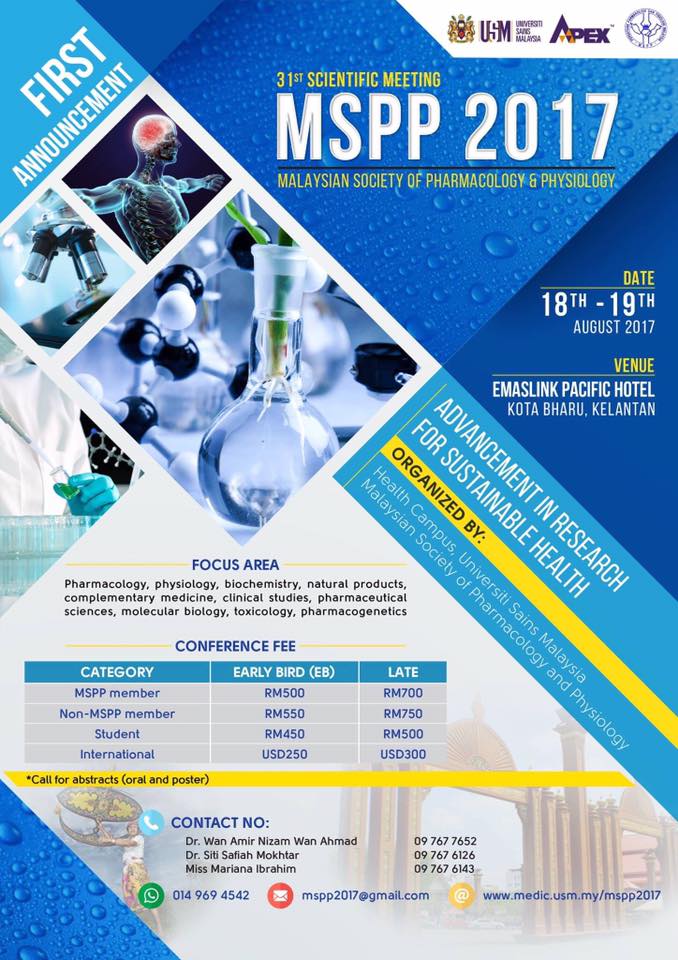 Malaysian Society of Pharmacology Physiology MSPP 2017